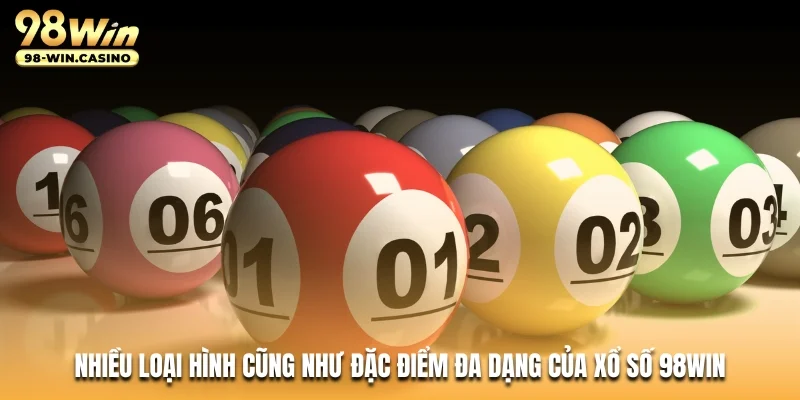 Nhiều loại hình cũng như đặc điểm đa dạng của xổ số 98win